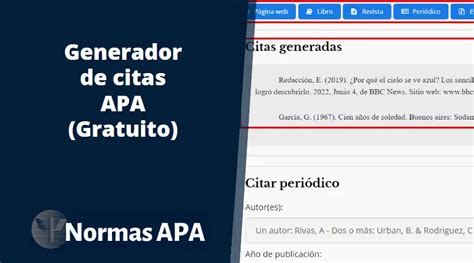 normas apa generador de citas|Generador de citas APA